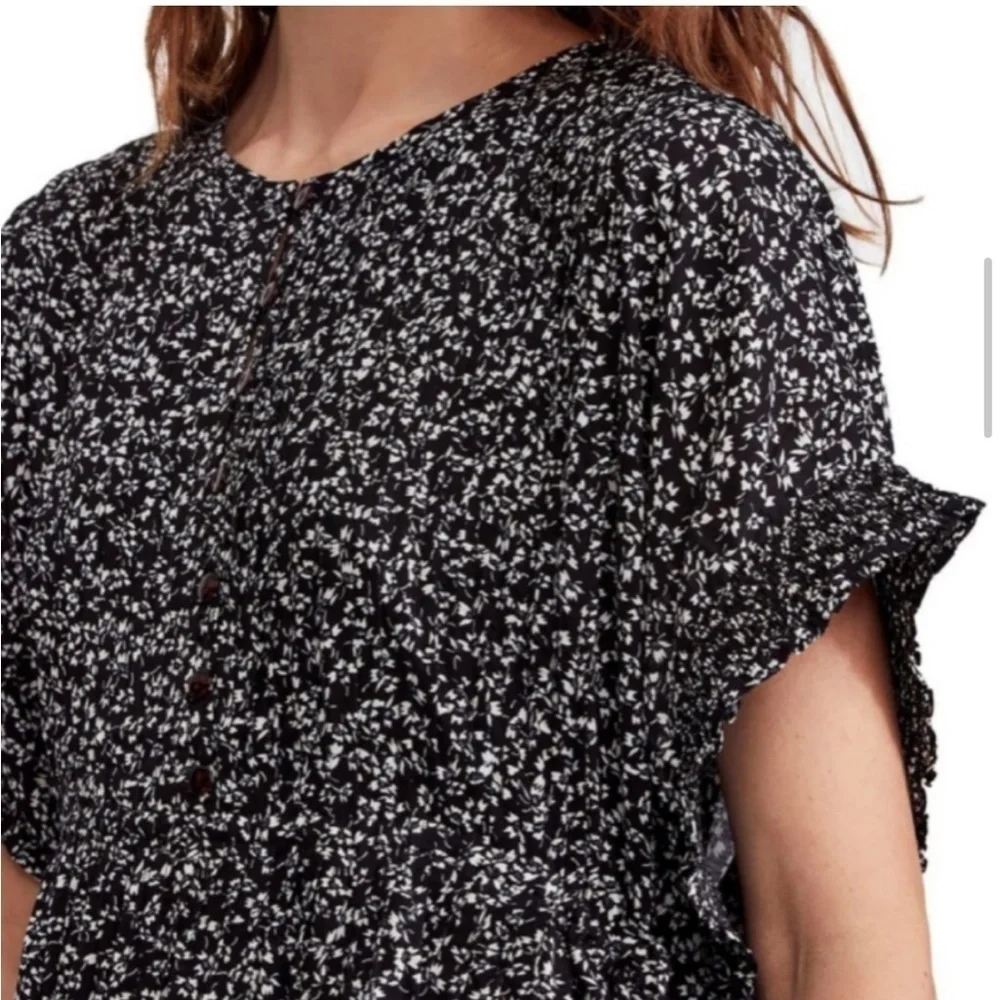 Free People One Fine Day Mini Dress in Black Combo